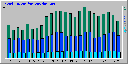 Hourly usage for December 2014